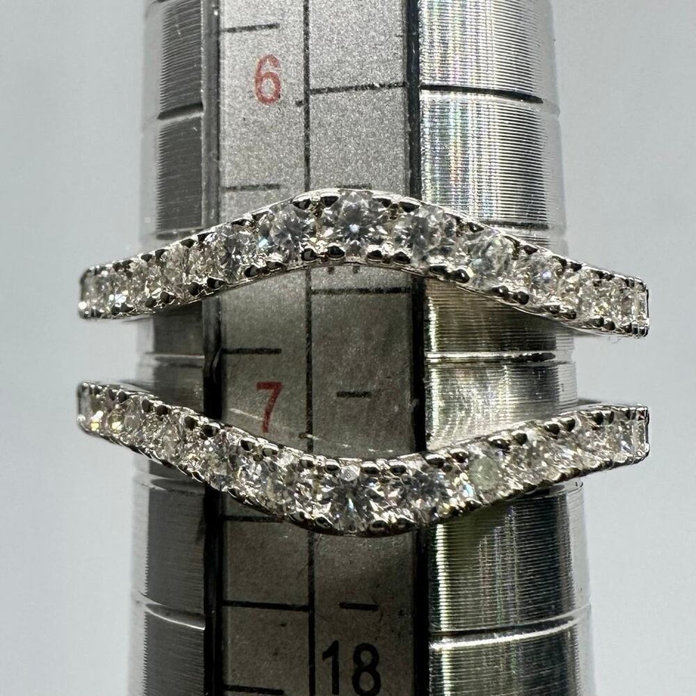 Moissanite Diamond Enhancer Ring Guard Wedding Band Anniversary 925- 18k Size 7